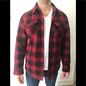 Lucky Brand Plaid Red Quilted Lightweight Jacket M